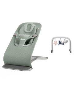 Ergobaby 3-In-1 Evolve Mesh Bouncer with Toy Bar - Sage Green