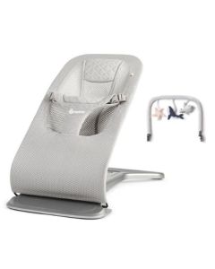 Ergobaby 3-In-1 Evolve Mesh Bouncer with Toy Bar - Light Grey