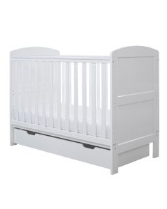 Ickle Bubba Coleby Mini Cot Bed & Under Drawer - White