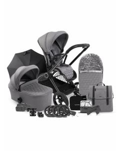 iCandy Core Pushchair and Carrycot Complete Bundle - Light Grey