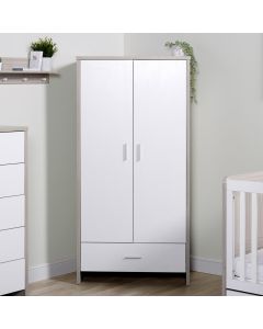 Ickle Bubba Pembrey Wardrobe - Ash Grey & White