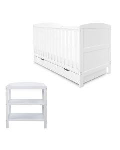 Ickle Bubba Coleby Classic 2 Piece Furniture Set and All Seasons Premium Pocket Sprung Mattress  - White