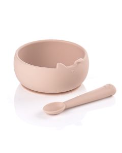 Jane Silicone Bowl and Spoon Set - Pale