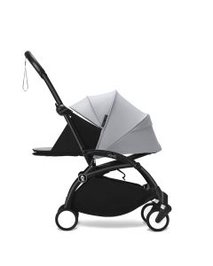 Stokke YOYO3 Black Chassis 0+ Newborn Pack Stroller - Stone