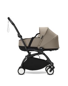 Stokke YOYO3 Black Chassis Newborn Shell Stroller - Taupe