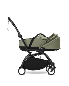 Stokke YOYO3 Black Chassis Newborn Shell Stroller - Olive