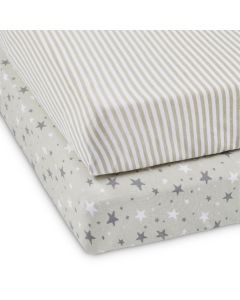 Ickle Bubba Cosmic Aura 2 Pack Cot bed Fitted Sheets