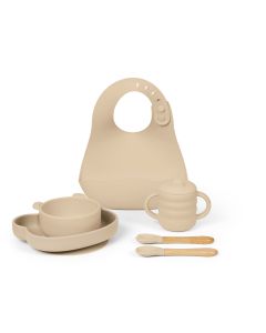 Ickle Bubba 6 Piece Silicone Feeding Set - Beige