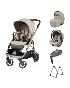 Peg Perego Veloce Stroller 7 Piece Travel System Bundle - Astral