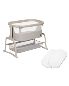 Maxi Cosi Iora Air Co-Sleeper + Bedsheets - Classic Beige