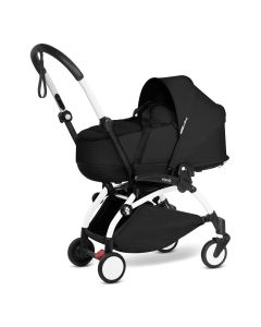 Stokke YOYO3 White Chassis Newborn Shell Stroller - Black