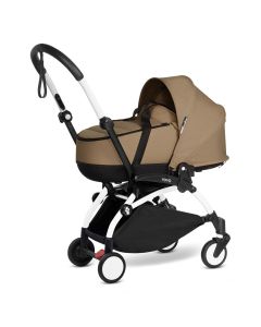 Stokke YOYO3 White Chassis Newborn Shell Stroller - Toffee