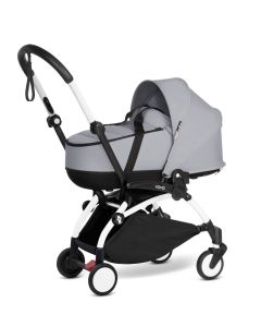 Stokke YOYO3 White Chassis Newborn Shell Stroller - Stone