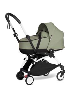 Stokke YOYO3 White Chassis Newborn Shell Stroller - Olive