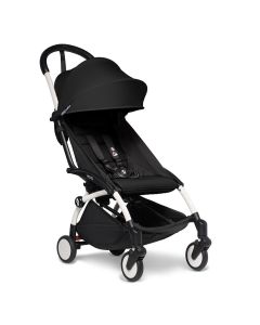 Stokke YOYO3 White Chassis 6+ Color Pack Stroller - Black