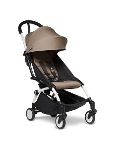 Stokke YOYO3 White Chassis 6+ Color Pack Stroller - Taupe