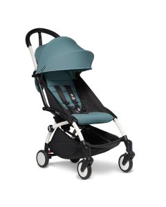 Stokke YOYO3 White Chassis 6+ Color Pack Stroller - Aqua