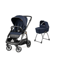 Peg Perego Veloce Stroller 3 in 1 Bundle - Blue Shine