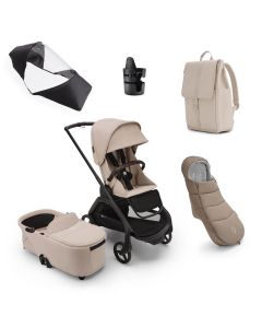 Bugaboo Dragonfly Essential Bundle - Black/Desert Taupe