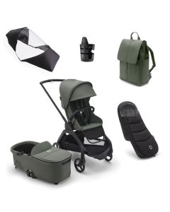 Bugaboo Dragonfly Essential Bundle - Black/Forest Green