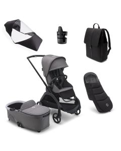 Bugaboo Dragonfly Essential Bundle - Graphite/Grey Melange