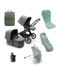 Bugaboo Fox 5 Complete Pushchair Essential Bundle - Black/Forest Green