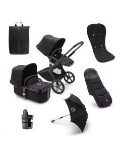 Bugaboo Fox 5 Complete Pushchair Essential Bundle - Black/Midnight Black