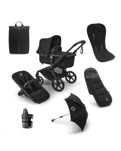 Bugaboo Fox 5 Renew Complete Pushchair Essential Bundle - Black/Heritage Black