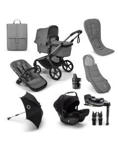 Bugaboo Fox 5 Renew Complete Pushchair Ultimate Bundle - Graphite/Moon Grey