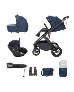 Babymore Chia Travel System Pecan with Base - Midnight Blue