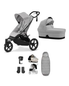 Cybex AVI Spin 3 Wheeler Pushchair 8 Piece Bundle - Fog Grey