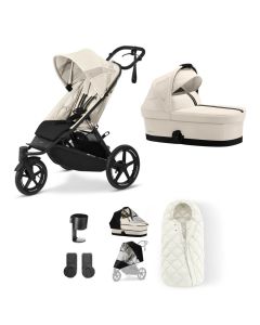 Cybex AVI Spin 3 Wheeler Pushchair 8 Piece Bundle - Seashell Beige