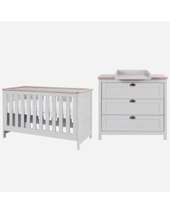 Tutti Bambini Verona 2 Piece Room Set - Dove Grey/Oak