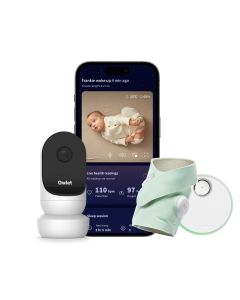 Owlet Set of Medically-Certified Dream Sock + Cam 2 Baby Monitor - Mint
