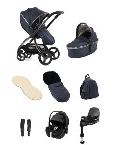 egg3 Luxury Pushchair and Pebble 360 Pro i-Size Car Seat and Base Bundle - Celestial