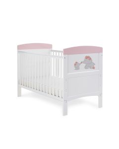 Obaby Grace Inspire Cot Bed - Elephants Pink