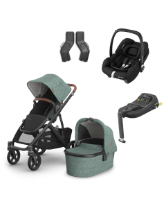 UPPAbaby Vista V3 Pushchair & Carrycot with Maxicosi Cabriofix Car Seat and Base Bundle - Gwen