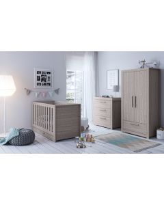 Little Acorns Sophia 3 Piece Hampton Nursery Room Set + FREE pocket Sprung Mattress - Ellesmere