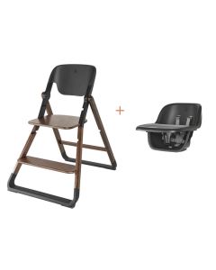 Ergobaby Evolve Highchair with Infant Seat and Tray - Dark Wood