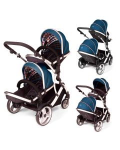 Kids Kargo Duellette Hybrid Travel System - Blue