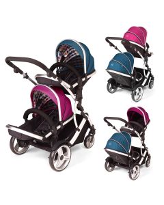 Kids Kargo Duellette Hybrid Travel System - Pink/Blue