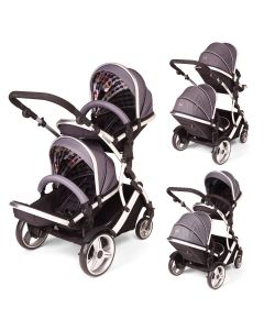 Kids Kargo Duellette Hybrid Travel System - Silver