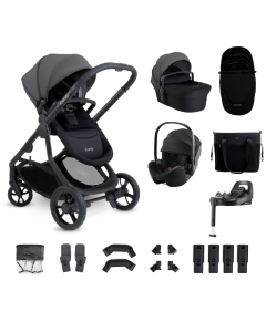 iCandy Orange 4 Pushchair Bundle with Britax Baby Safe Pro Car Seat and Base - Fossil/Black