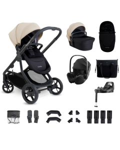 iCandy Orange 4 Pushchair Bundle with Britax Baby Safe Pro Car Seat and Base - Latte/Black