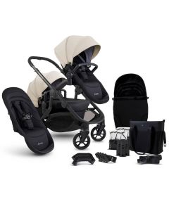 iCandy Orange 4 Double Pushchair Bundle - Latte/Black