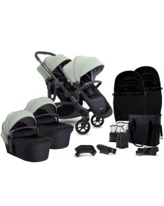 iCandy Orange 4 Twin Pushchair Bundle - Pistachio/Black