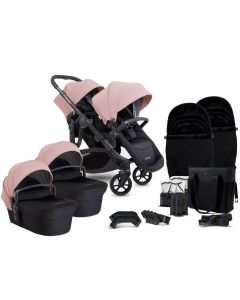 iCandy Orange 4 Twin Pushchair Bundle - Rose/Black