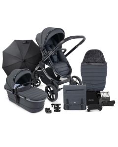 iCandy Peach 7 Pushchair & Accessories Bundle - Dark Grey/Phantom