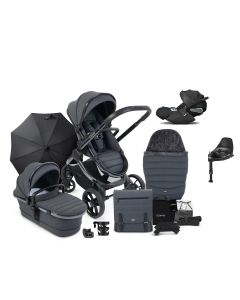 iCandy Peach 7 Summer Bundle Dark Grey and Cybex Cloud Z2 Car Seat and Base