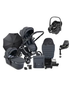 iCandy Peach 7 Maxi Cosi Pebble 360 i-Size Complete Travel System Bundle - Dark Grey